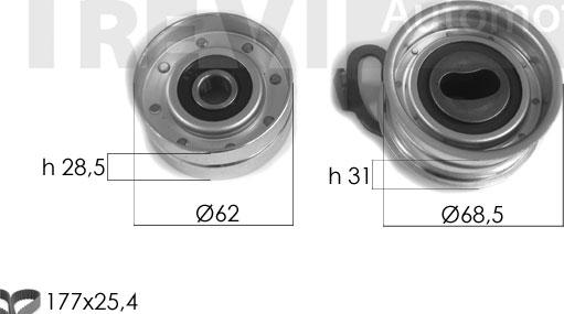 Trevi Automotive KD1405 - Vaxt kəməri dəsti furqanavto.az