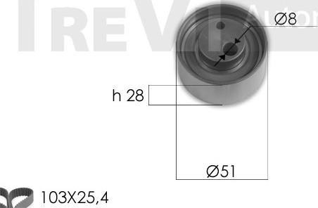 Trevi Automotive KD1414 - Vaxt kəməri dəsti furqanavto.az