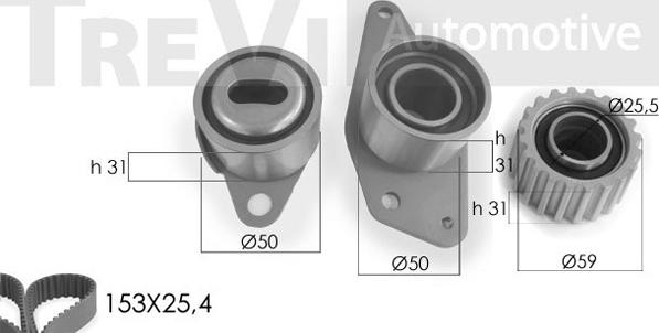 Trevi Automotive KD1199 - Vaxt kəməri dəsti furqanavto.az