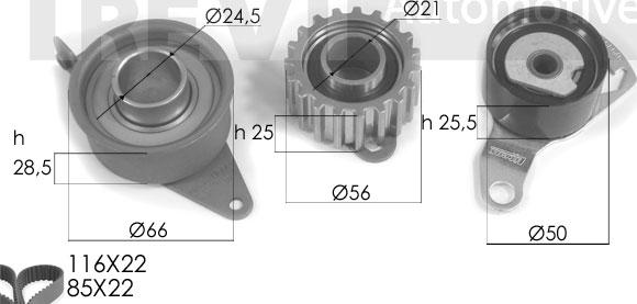 Trevi Automotive KD1157 - Vaxt kəməri dəsti furqanavto.az