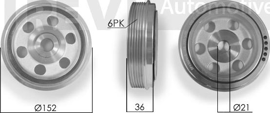 Trevi Automotive PC1043 - Kəmər kasnağı, krank mili furqanavto.az