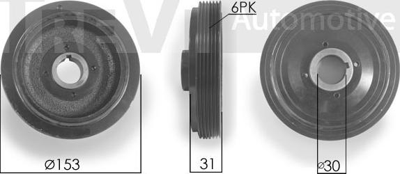 Trevi Automotive PC1059 - Kəmər kasnağı, krank mili furqanavto.az