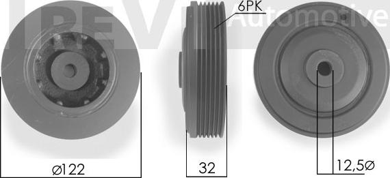 Trevi Automotive PC1085 - Kəmər kasnağı, krank mili furqanavto.az