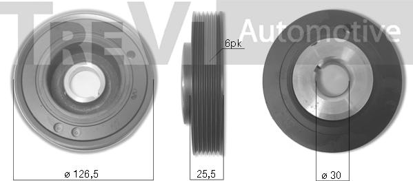 Trevi Automotive PC1080 - Kəmər kasnağı, krank mili furqanavto.az