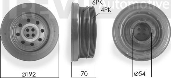 Trevi Automotive PC1071 - Kəmər kasnağı, krank mili furqanavto.az