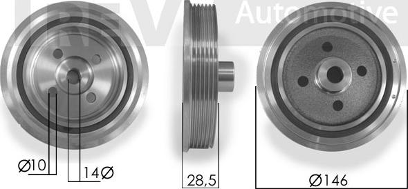 Trevi Automotive PC1119 - Kəmər kasnağı, krank mili furqanavto.az