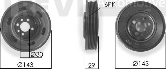 Trevi Automotive PC1175 - Kəmər kasnağı, krank mili furqanavto.az