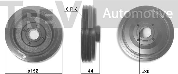 Trevi Automotive PC1292 - Kəmər kasnağı, krank mili furqanavto.az