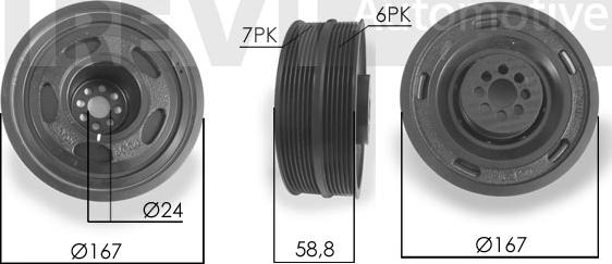 Trevi Automotive PC1236 - Kəmər kasnağı, krank mili furqanavto.az