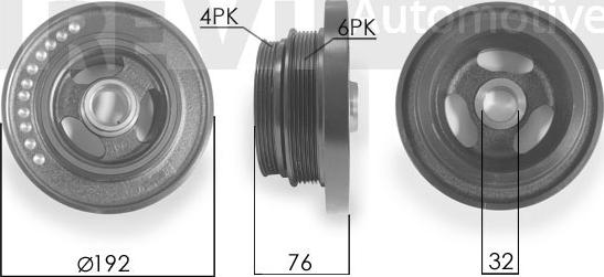 Trevi Automotive PC1220 - Kəmər kasnağı, krank mili furqanavto.az