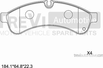 Trevi Automotive PF1658 - Əyləc altlığı dəsti, əyləc diski furqanavto.az