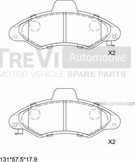 Trevi Automotive PF1047 - Əyləc altlığı dəsti, əyləc diski furqanavto.az