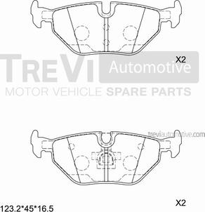 Trevi Automotive PF1056 - Əyləc altlığı dəsti, əyləc diski furqanavto.az