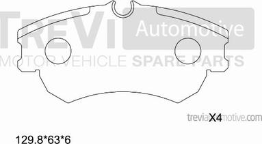 Trevi Automotive PF1037 - Əyləc altlığı dəsti, əyləc diski furqanavto.az