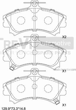 Trevi Automotive PF1025 - Əyləc altlığı dəsti, əyləc diski furqanavto.az