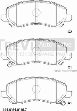 Trevi Automotive PF1194 - Əyləc altlığı dəsti, əyləc diski furqanavto.az