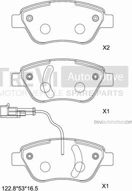 Trevi Automotive PF1321 - Əyləc altlığı dəsti, əyləc diski furqanavto.az