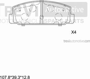 Trevi Automotive PF1328 - Əyləc altlığı dəsti, əyləc diski furqanavto.az