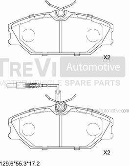 Trevi Automotive PF1377 - Əyləc altlığı dəsti, əyləc diski furqanavto.az