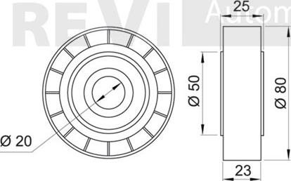 Trevi Automotive TA1479 - Yönləndirmə / Bələdçi Kasnağı, v-yivli kəmər furqanavto.az