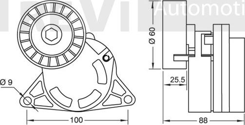 Trevi Automotive TA1541 - Kəmər Dartıcı, v-yivli kəmər furqanavto.az