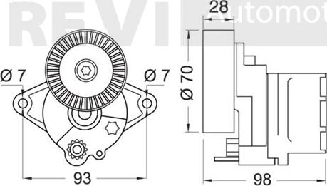 Trevi Automotive TA1616 - Kəmər Dartıcı, v-yivli kəmər furqanavto.az