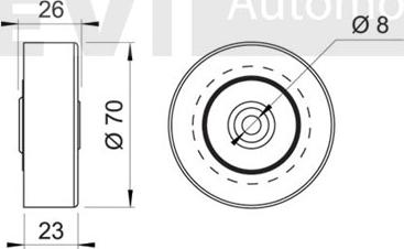 Trevi Automotive TA1049 - Yönləndirmə / Bələdçi Kasnağı, v-yivli kəmər furqanavto.az