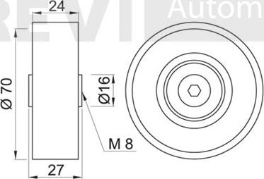 Trevi Automotive TA1051 - Yönləndirmə / Bələdçi Kasnağı, v-yivli kəmər furqanavto.az