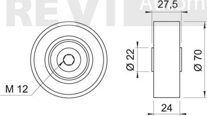 Trevi Automotive TA1255 - Yönləndirmə / Bələdçi Kasnağı, v-yivli kəmər furqanavto.az