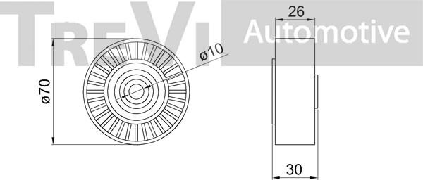 Trevi Automotive TA2094 - Yönləndirmə / Bələdçi Kasnağı, v-yivli kəmər furqanavto.az