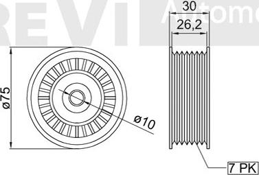 Trevi Automotive TA2148 - Yönləndirmə / Bələdçi Kasnağı, v-yivli kəmər furqanavto.az