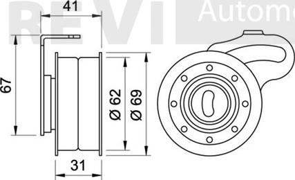 Trevi Automotive TD1493 - Gərginlik kasnağı, vaxt kəməri furqanavto.az