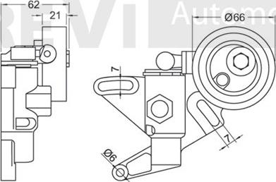 Trevi Automotive TD1523 - Gərginlik kasnağı, vaxt kəməri furqanavto.az