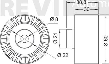 Trevi Automotive TD1644 - Yönləndirmə / Bələdçi kasnağı, vaxt kəməri furqanavto.az