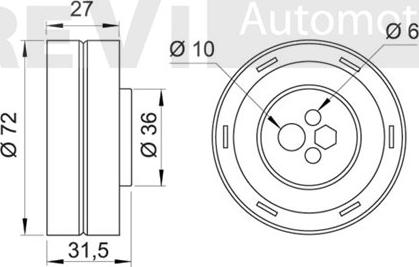 Trevi Automotive TD1040 - Gərginlik kasnağı, vaxt kəməri furqanavto.az