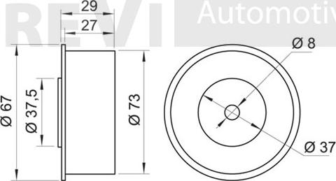 Trevi Automotive TD1111 - Yönləndirmə / Bələdçi kasnağı, vaxt kəməri furqanavto.az