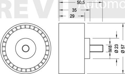 Trevi Automotive TD1311 - Yönləndirmə / Bələdçi kasnağı, vaxt kəməri furqanavto.az