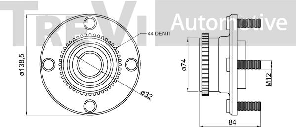 Trevi Automotive WB1920 - Təkər qovşağı, podşipnik dəsti furqanavto.az