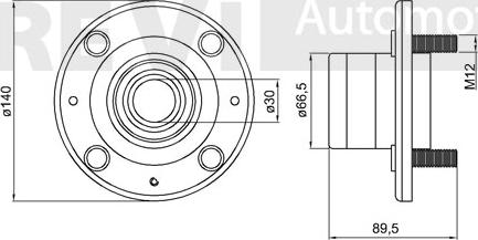 Trevi Automotive WB1497 - Təkər qovşağı, podşipnik dəsti furqanavto.az