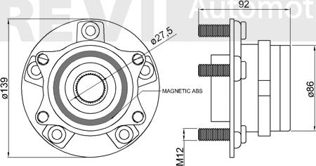 Trevi Automotive WB1045 - Təkər qovşağı, podşipnik dəsti furqanavto.az