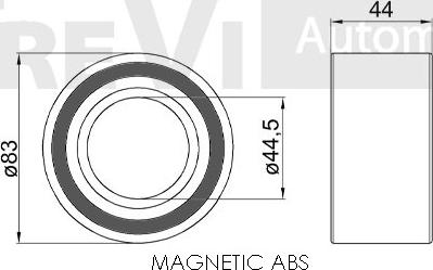 Trevi Automotive WB1193 - Təkər qovşağı, podşipnik dəsti furqanavto.az