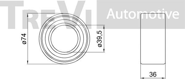Trevi Automotive WB2098 - Təkər qovşağı, podşipnik dəsti furqanavto.az