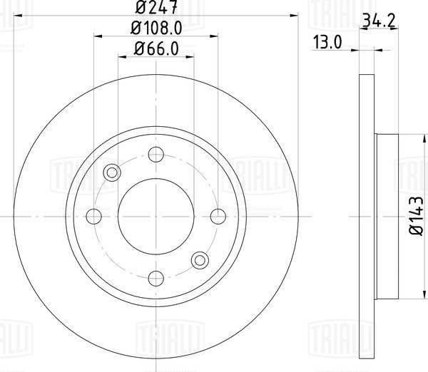 Trialli DF 095209 - Əyləc Diski furqanavto.az