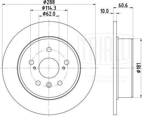 Trialli DF 190304 - Əyləc Diski furqanavto.az