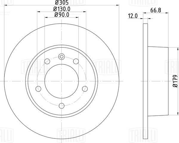 Trialli DF 261012 - Əyləc Diski furqanavto.az