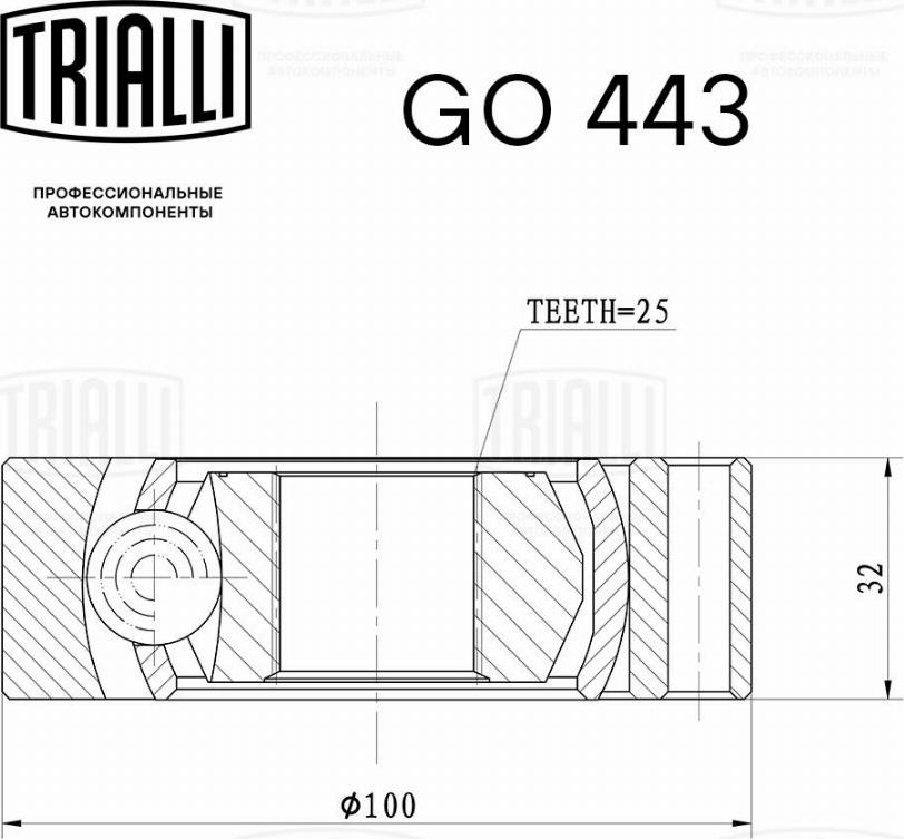 Trialli GO 443 - Birləşmə dəsti, ötürücü val furqanavto.az