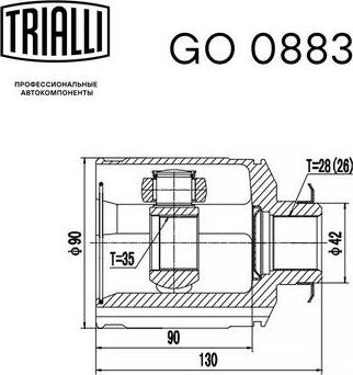 Trialli GO 0883 - Birləşmə dəsti, ötürücü val furqanavto.az