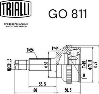 Trialli GO 811 - Birləşmə dəsti, ötürücü val furqanavto.az