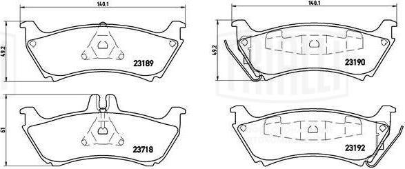 Trialli PF 4061 - Əyləc altlığı dəsti, əyləc diski furqanavto.az