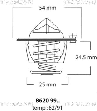 Triscan 8620 9982 - Termostat, soyuducu furqanavto.az